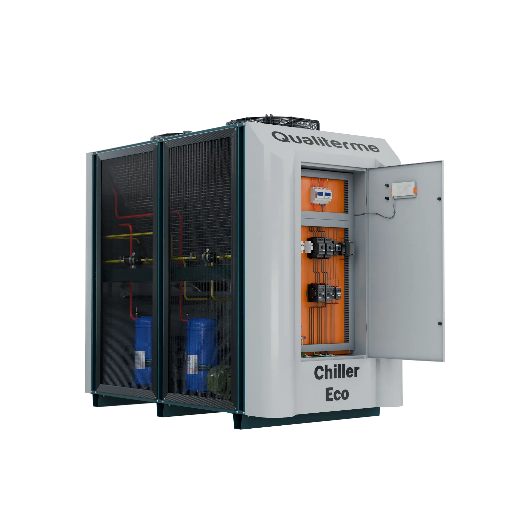 Chiller ECO com painel aberto